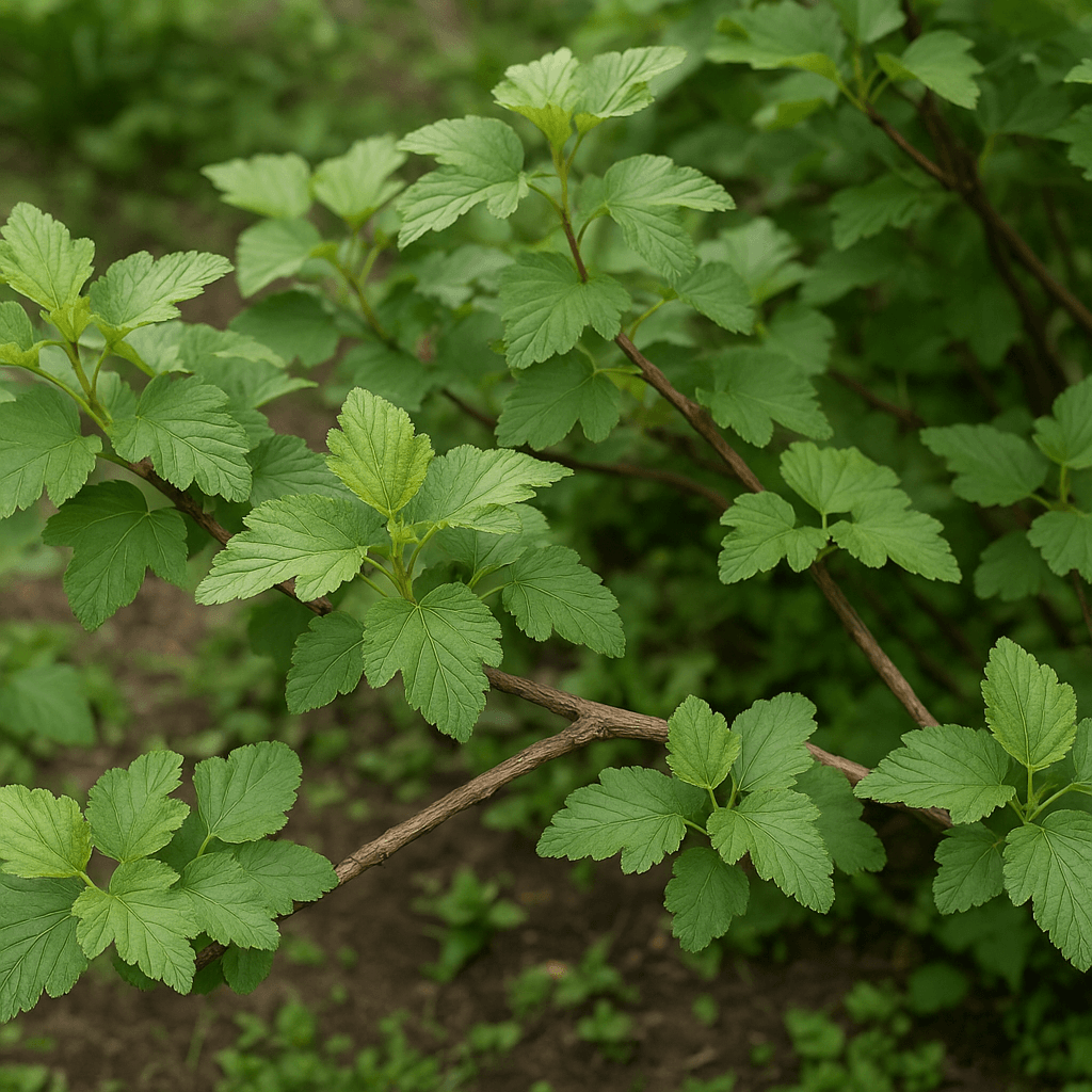 Feuilles lobées et rameaux arqués d’un Physocarpus opulifolius